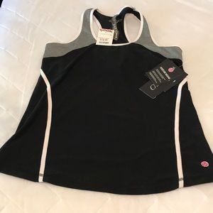 New racer back shirt with built in bra!